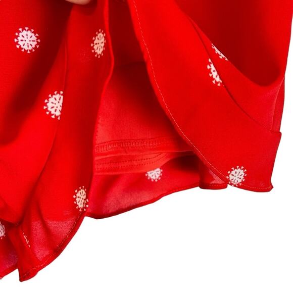 London Rose Romper Womens Size S Red Ruffled Shorts Lined Sweetheart Babydoll - Picture 5 of 8